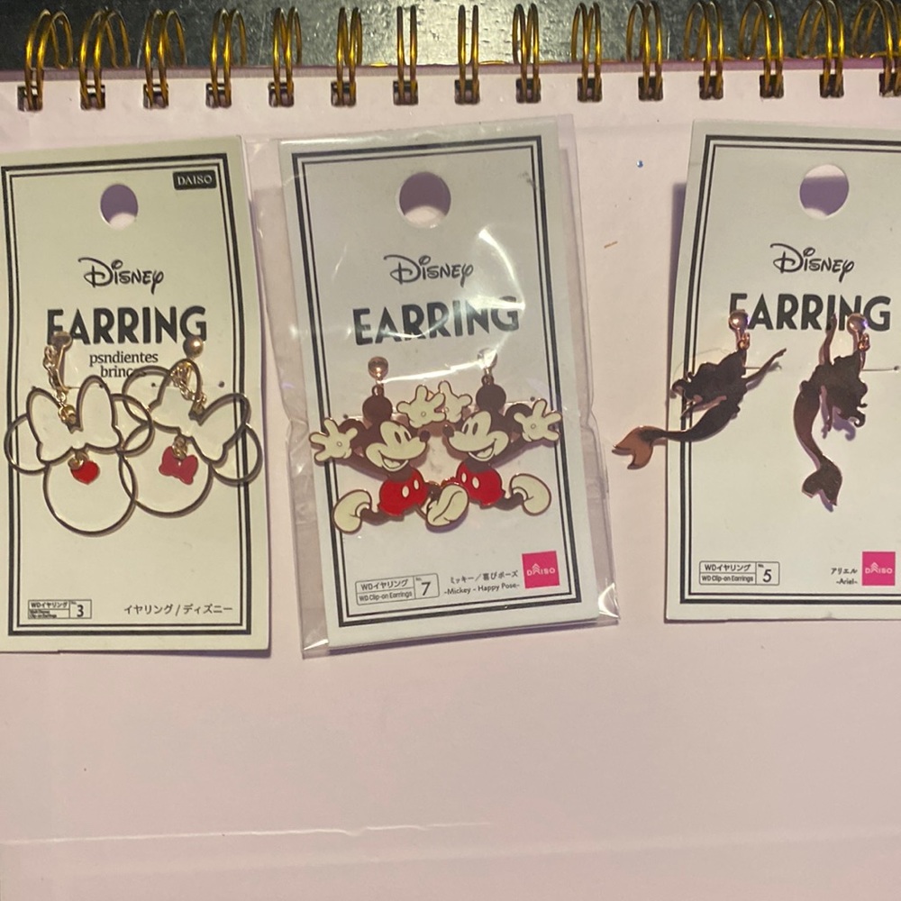 disney clip on earrings